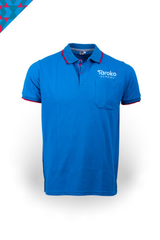 Taroko SS Golfer, Taroko Blue with red tipping, Older Boys